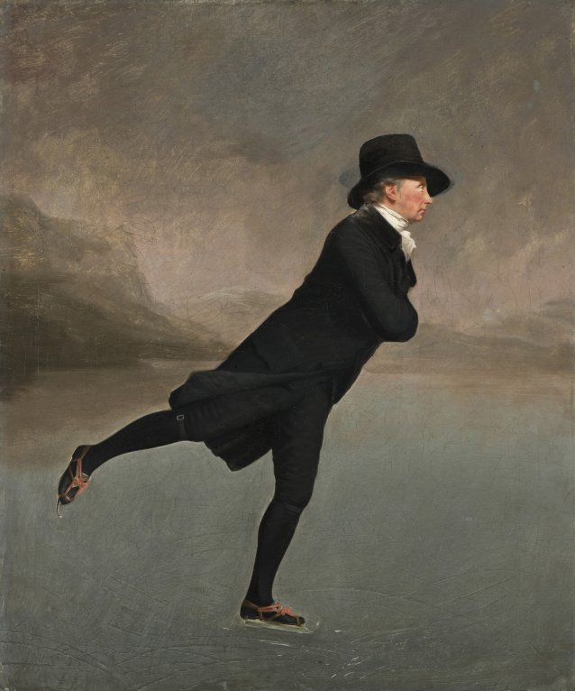Revd Dr Robert Walker Skating on Duddingston Loch, c.1795