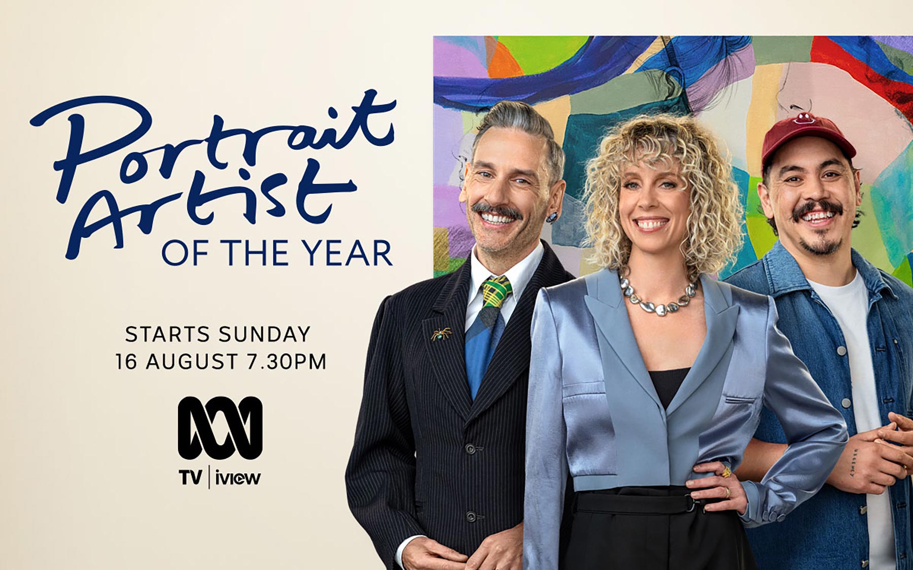 Portrait Artist of the Year judges Robert Wellington, Bree Pickering and Abdul Abdullah