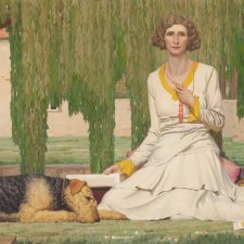 Christian Waller with Baldur, Undine and Siren at Fairy Hills, 1932 by Napier Waller