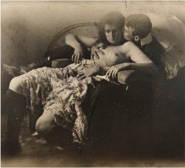 Bill Dyson and an unknown model, c. 1903 by an unknown artist Bill Dyson and an unknown model, c. 1903 by an unknown artist