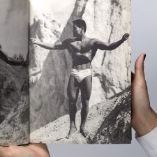 Satoshi Tokuhiro at Horai Gorge, Takaruzuka, Hyogo from Young Samurai – Bodybuilders of Japan Photography by Tamotsu Yato